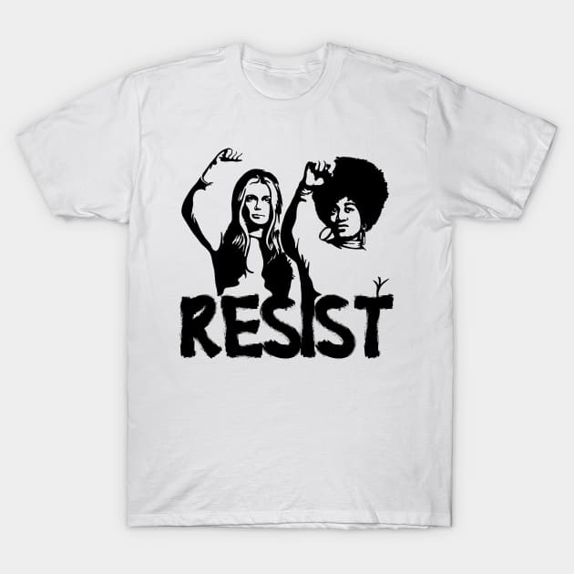 Gloria Steinem and Angela Davis Portrait T-Shirt by Slightly Unhinged